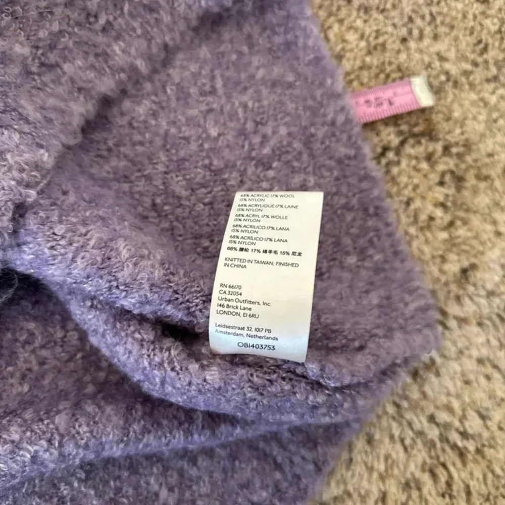 Free People Margot Violet Lily Combo Plush Knit Vest Women's Size Large - Picture 12 of 12